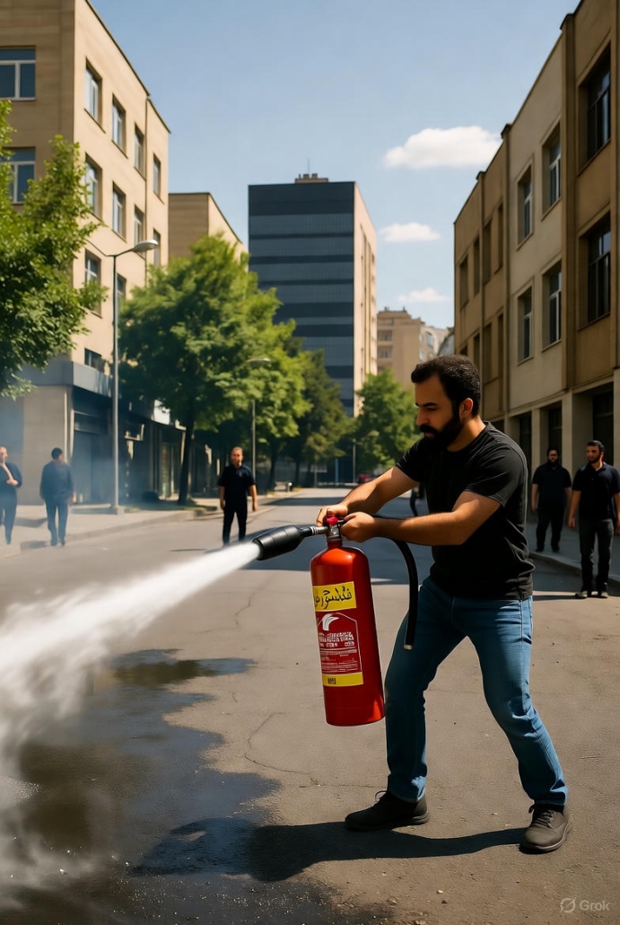 شارژ کپسول آتش نشانی در شرق تهران